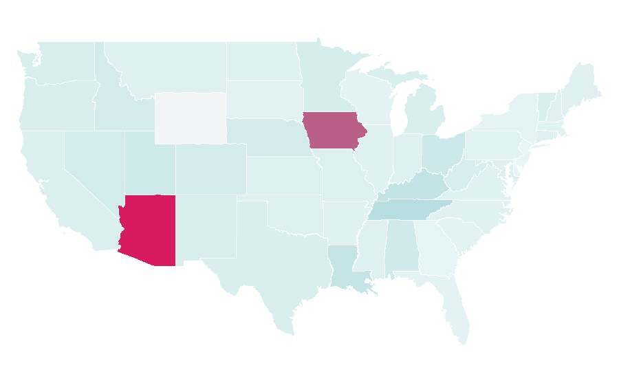 Affinity by region — Slaughterhouse, United States
