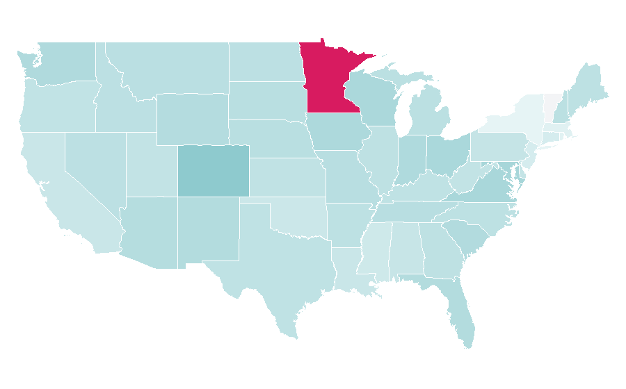 Affinity by region — Sleep Number, United States