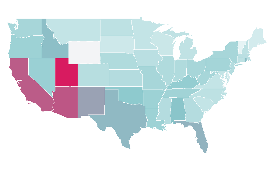 Affinity by region — Sleeping Beauty (1959 film), United States