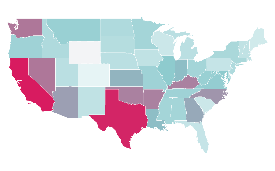 Affinity by region — Sleeping positions, United States