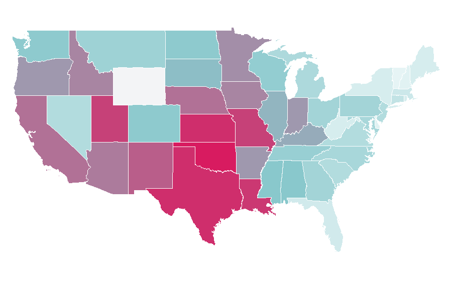 Affinity by region — Sleepover, United States