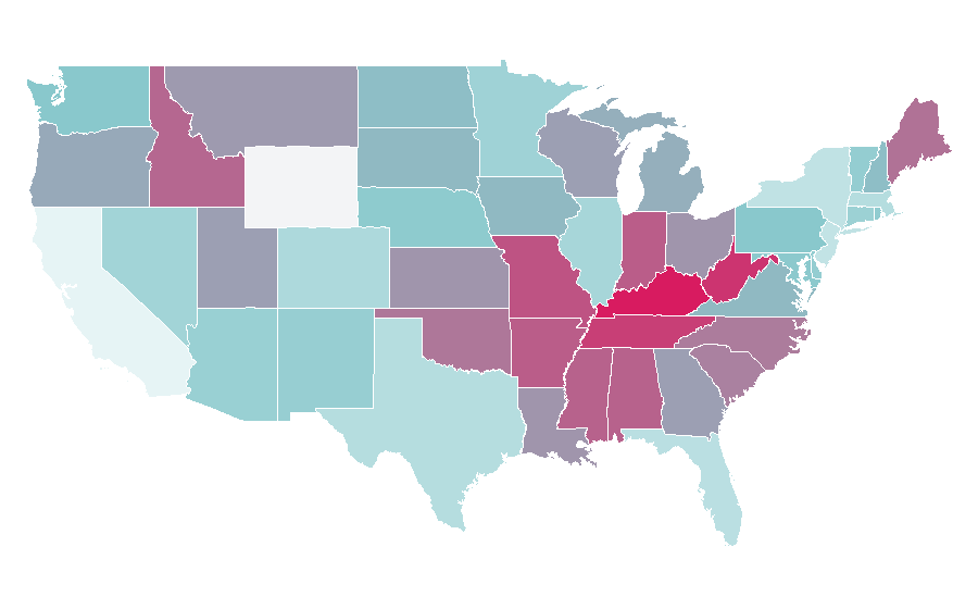Affinity by region — Sleepy Hollow (TV series), United States