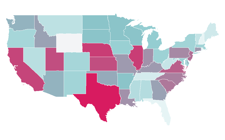 Affinity by region — Sleepy's, United States