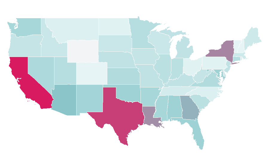 Affinité par région — Sleeve, États-Unis