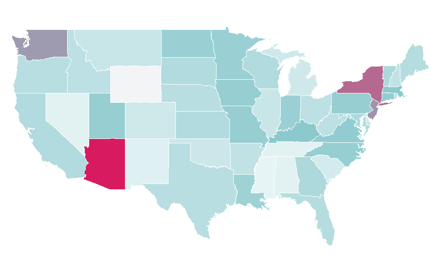 Affinity by region — Sliced bread, United States