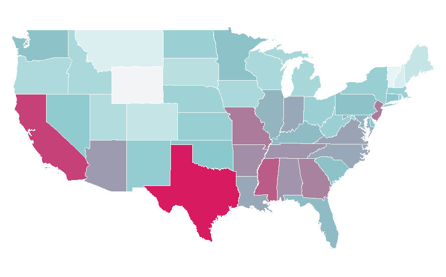 Affinity by region — Slime, United States