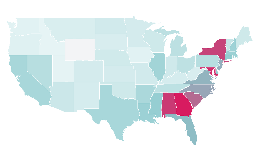 Affinity by region — Sloane Stephens, United States