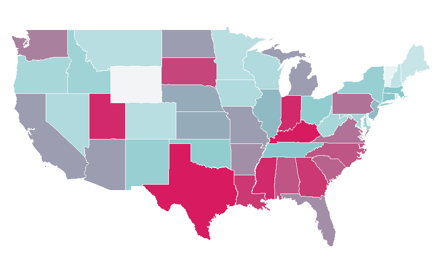 Affinity by region — Sloth, United States