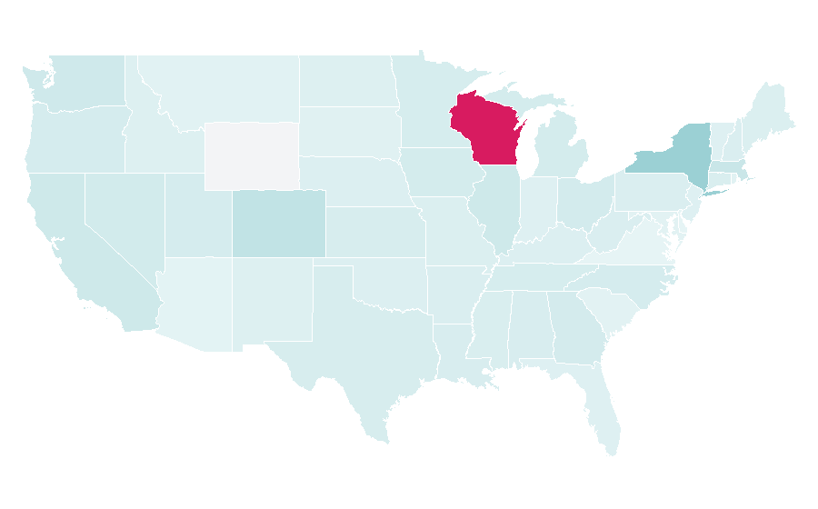 Affinity by region — Slush (beverage), United States