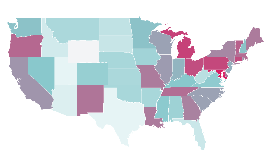 Affinity by region — Sly and the Family Stone, United States