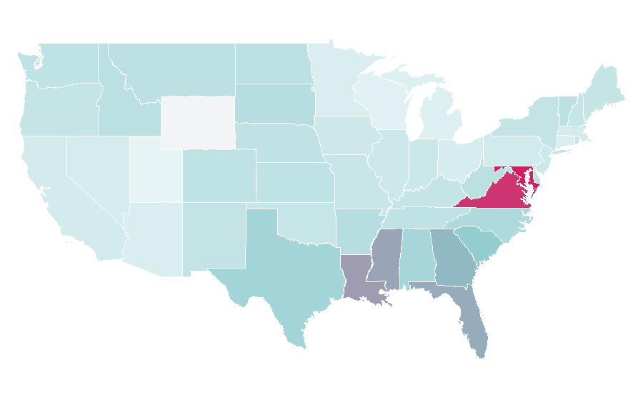 Affinity by region — Small Business Administration, United States