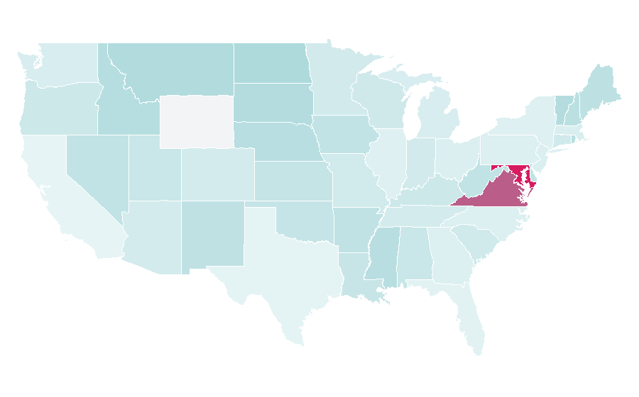 Affinity by region — Smithsonian American Art Museum, United States