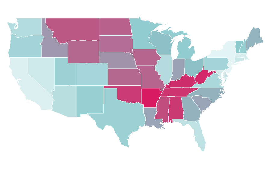 Affinity by region — Smokey and the Bandit, United States