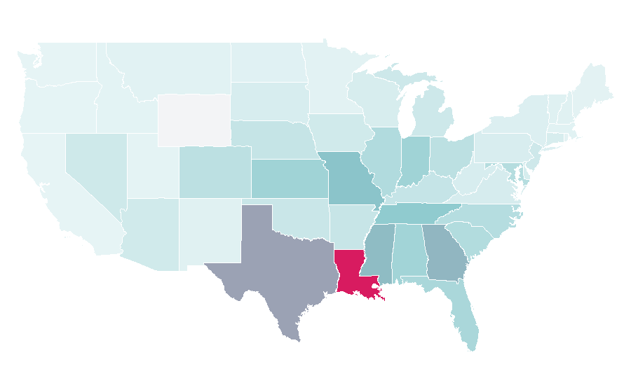 Affinité par région — Smoothie King, États-Unis