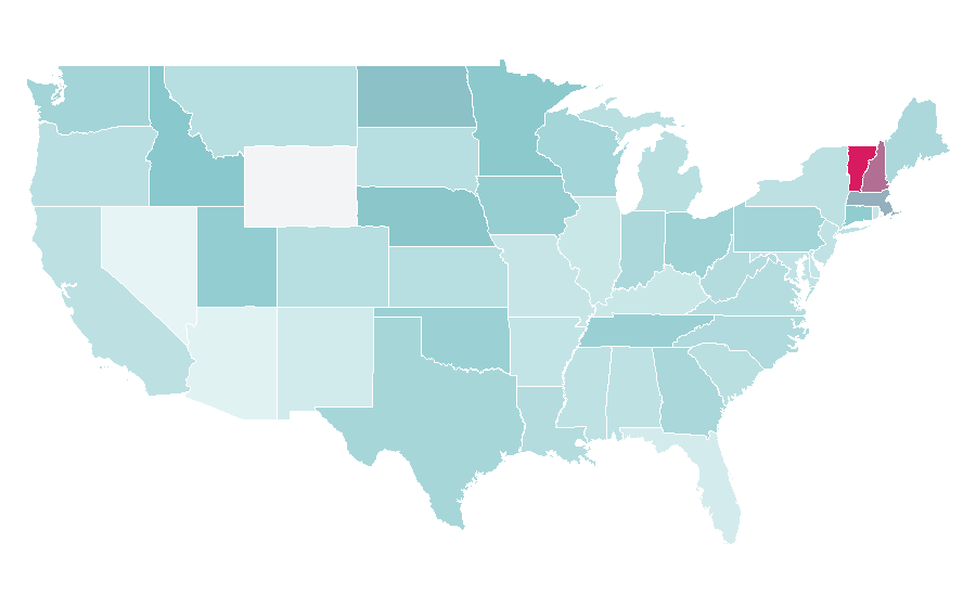 Affinity by region — SmugMug, United States