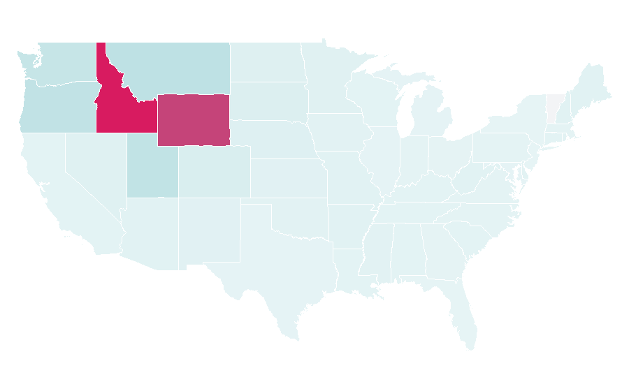 Affinity by region — Snake River, United States