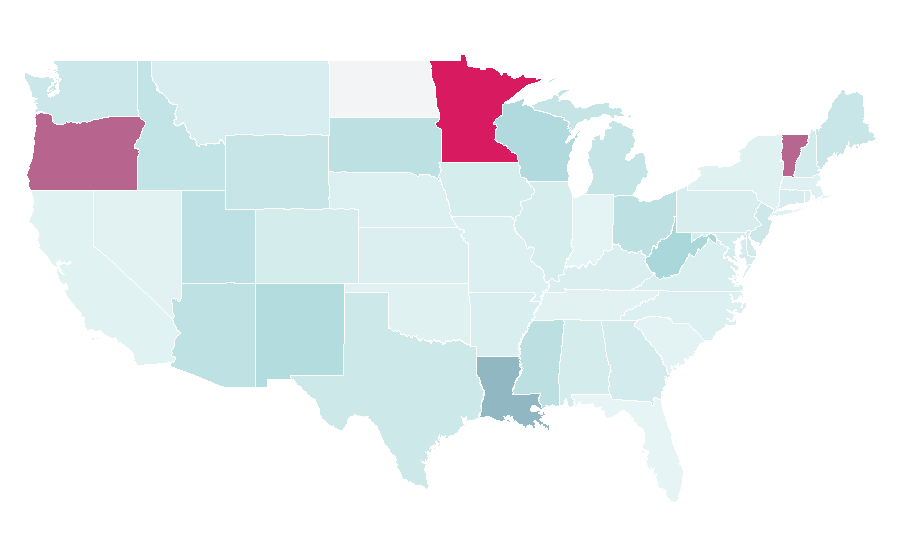 Affinity by region — Snap Fitness, United States