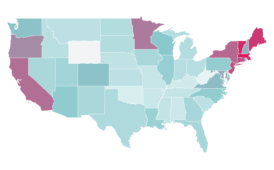 Affinity by region — Snapback (hat), United States