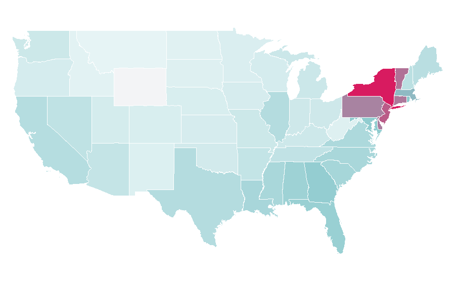 Affinity by region — Sneakers (footwear), United States