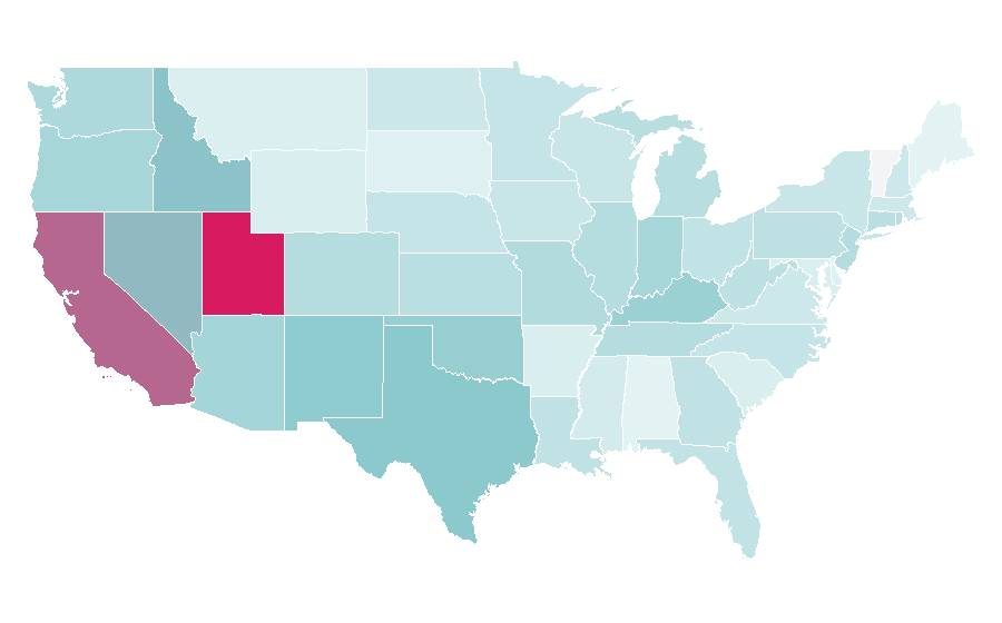 Affinity by region — Snow White (Fables), United States