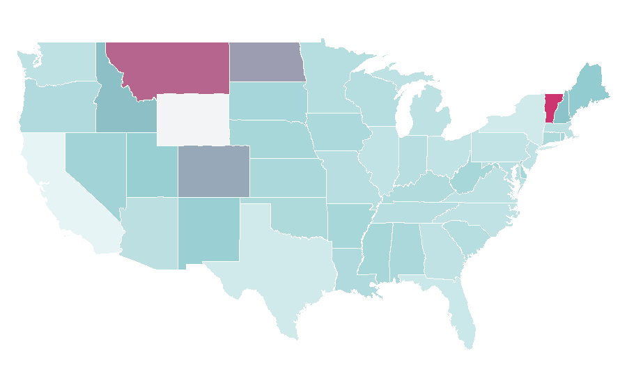 Affinity by region — Snowcat skiing, United States