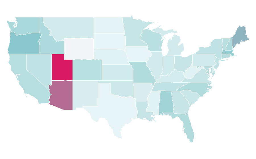 Affinity by region — So You Think You Can Dance, United States