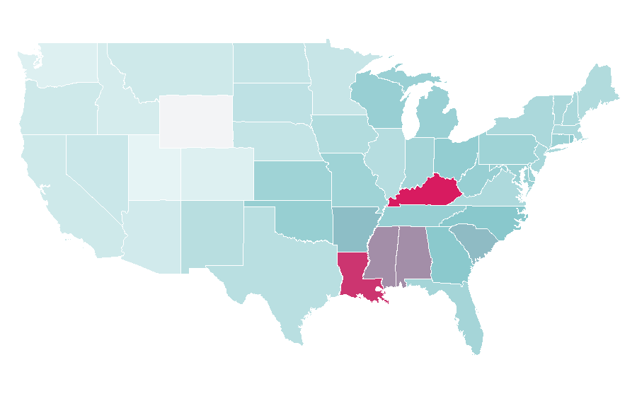 Affinität nach Region — Soap opera, USA