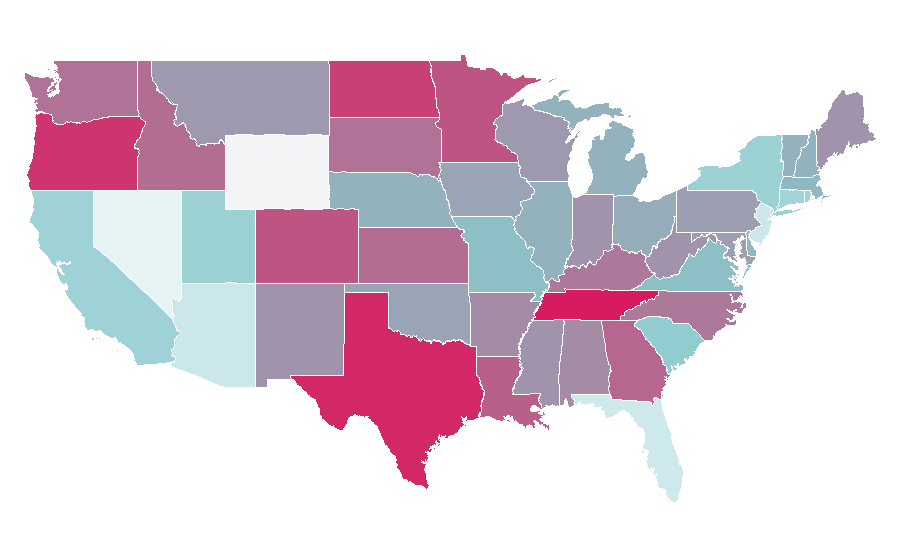 Affinity by region — Soccer mom, United States