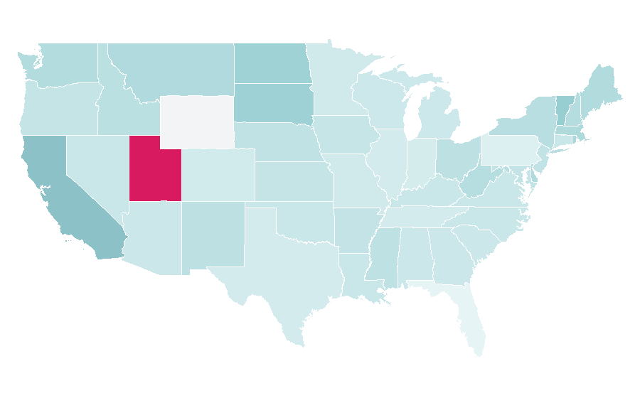 Affinity by region — Social dance, United States