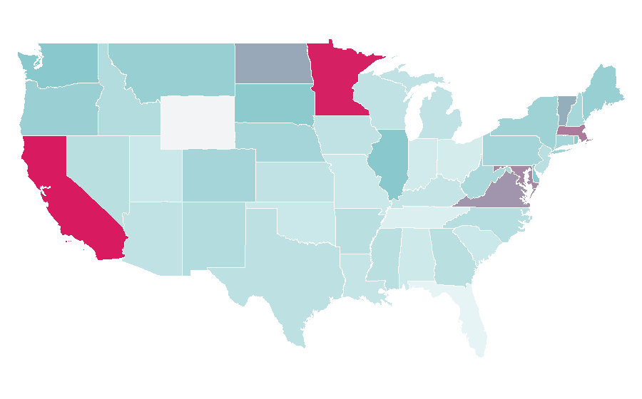 Affinité par région — Social equality, États-Unis