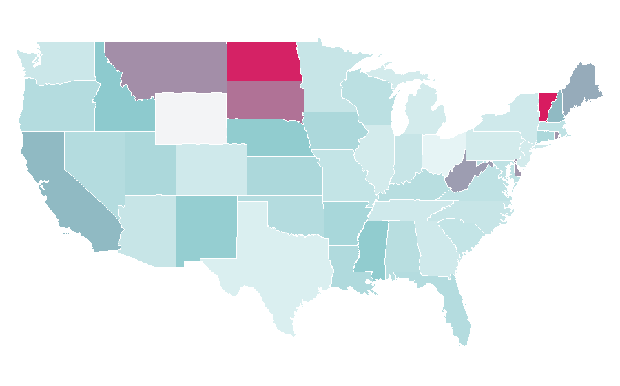 Afinidad por región — Social relation, Estados Unidos
