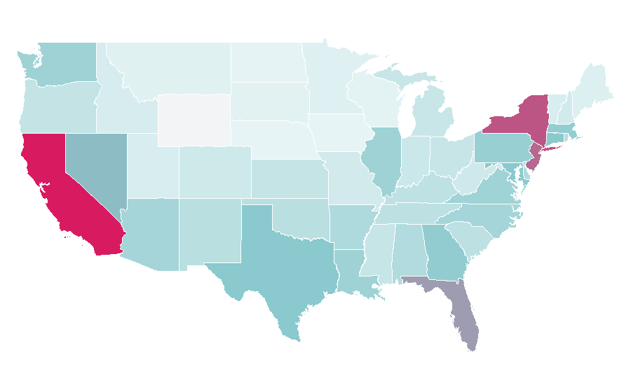 Affinity by region — Sofa bed, United States