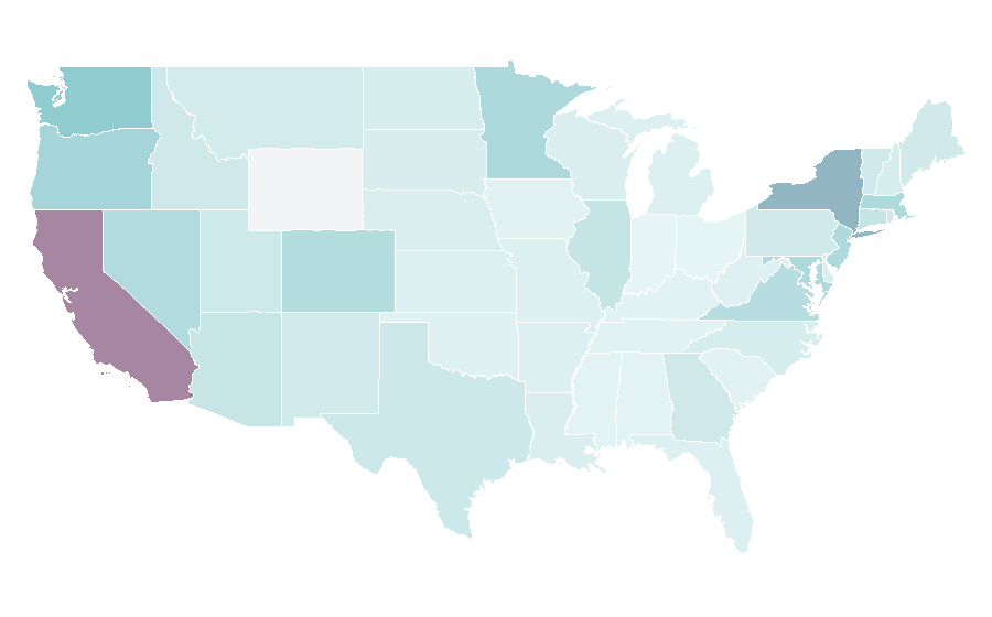 Affinity by region — Soko Glam, United States