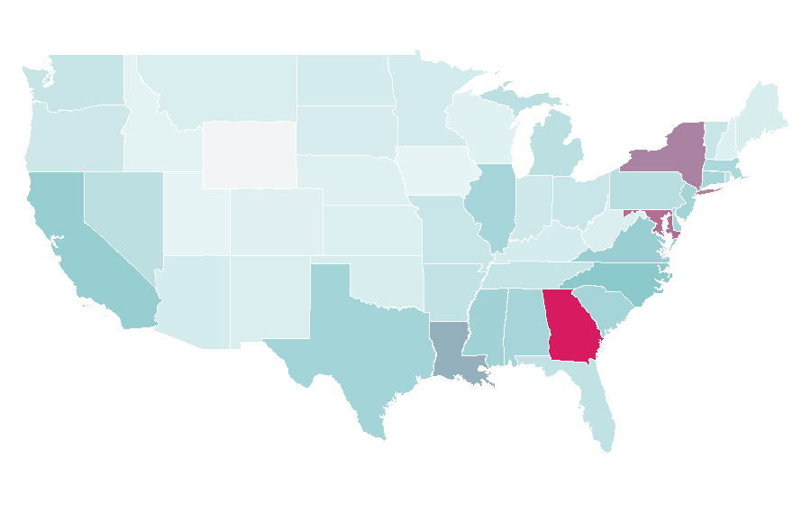 Affinity by region — Solange, United States