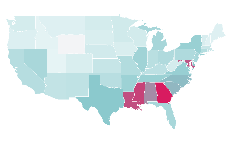 Affinity by region — Solange Knowles, United States