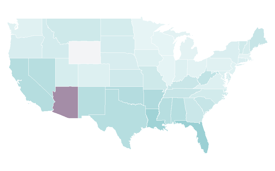 Affinity by region — Solar air conditioning, United States