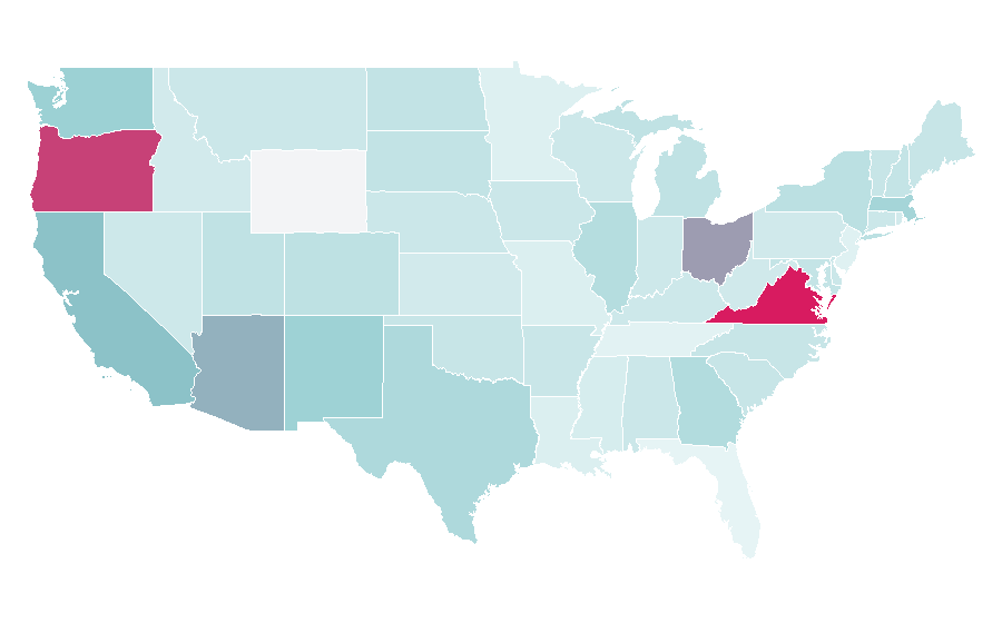 Affinity by region — Solar cell, United States