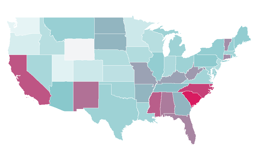 Affinity by region — Solar lamp, United States