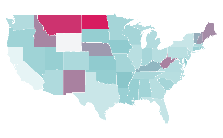 Affinity by region — Solar thermal collector, United States