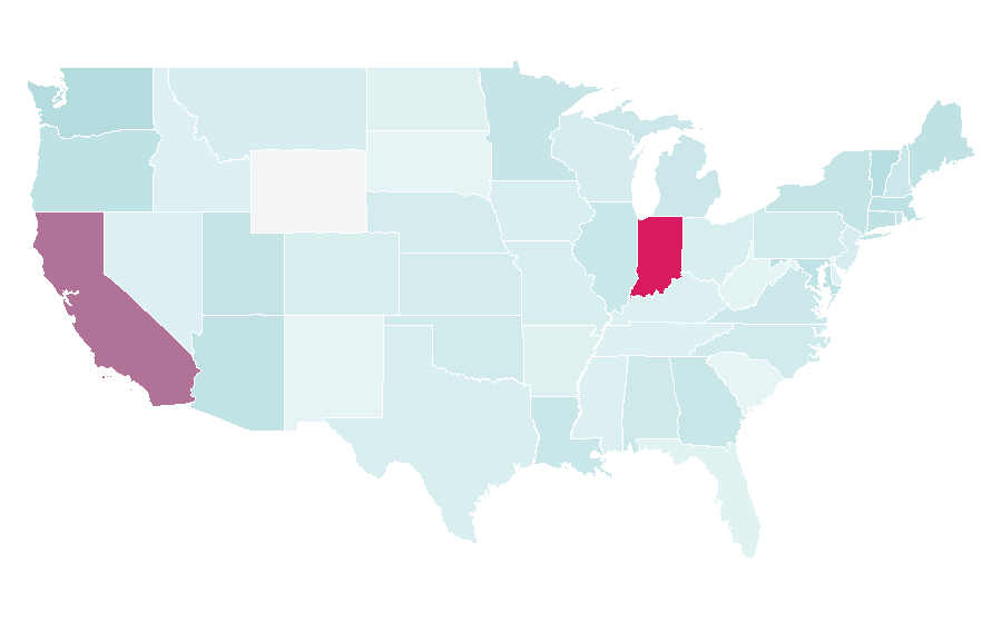 Affinity by region — Solidarity, United States