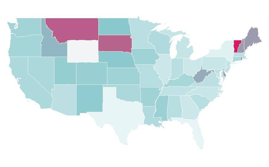 Affinity by region — Solo climbing, United States