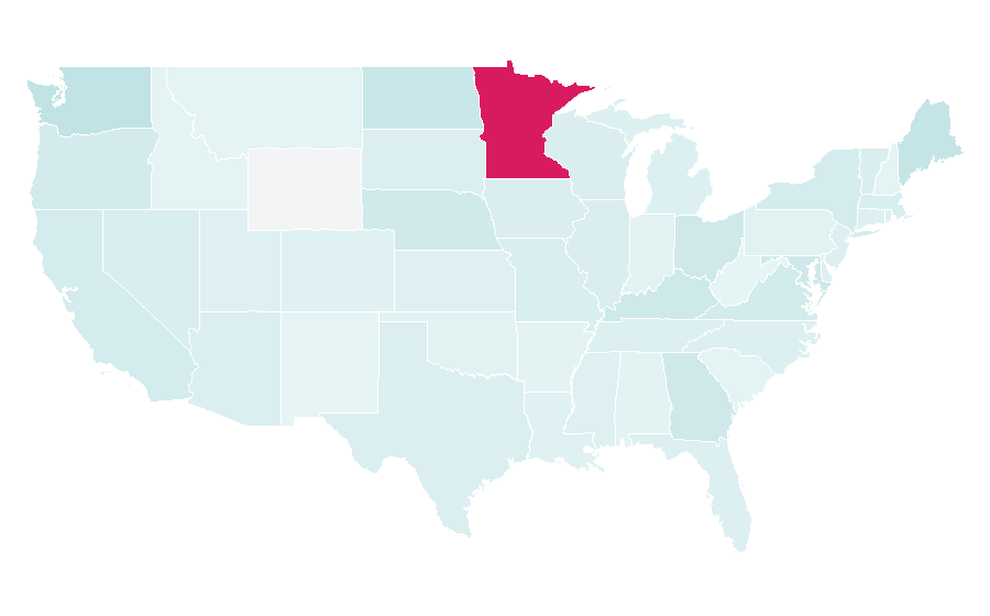Affinity by region — Somali language, United States