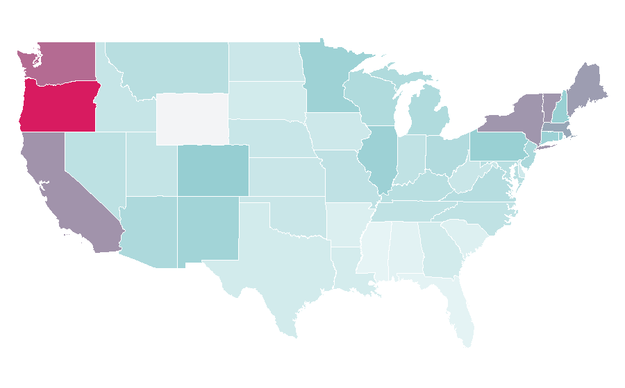 Affinity by region — Sonic Youth, United States