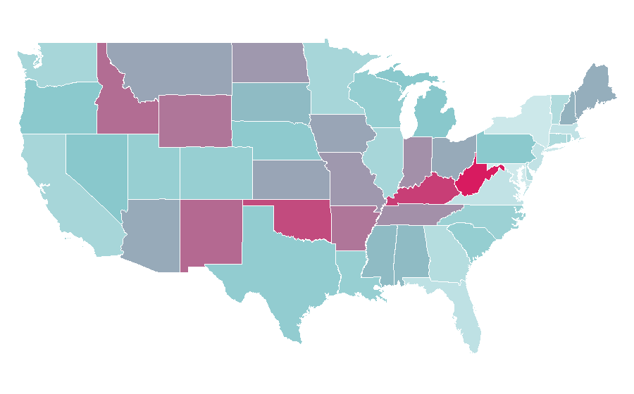 Affinity by region — Sons of Anarchy, United States