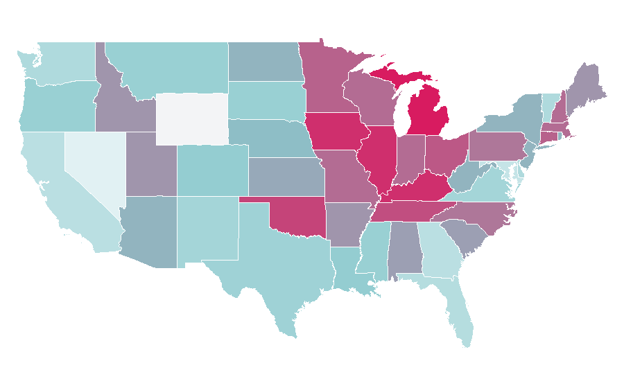Affinity by region — Sophia Bush, United States