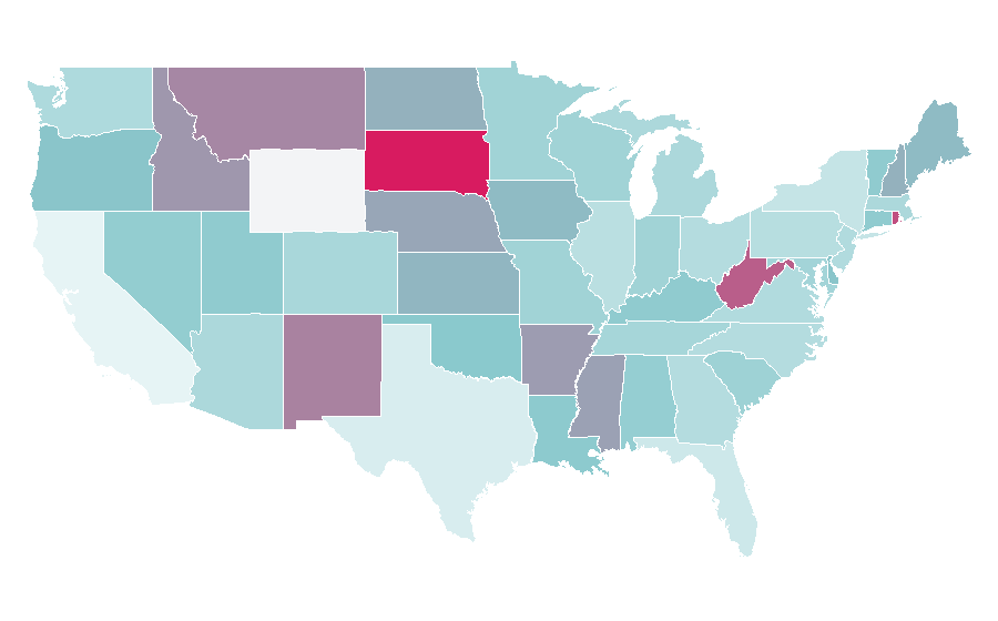 Affinity by region — Sound recording and reproduction, United States