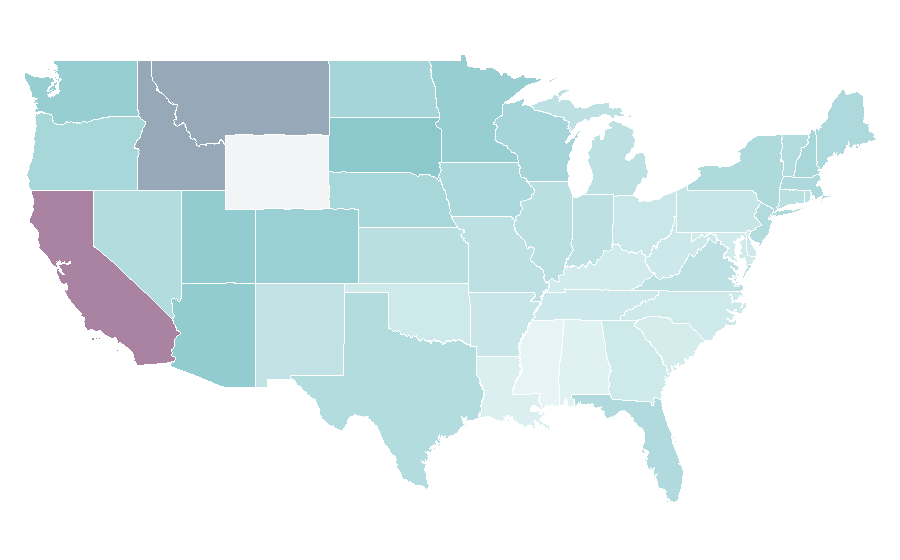 Affinity by region — Sourdough, United States