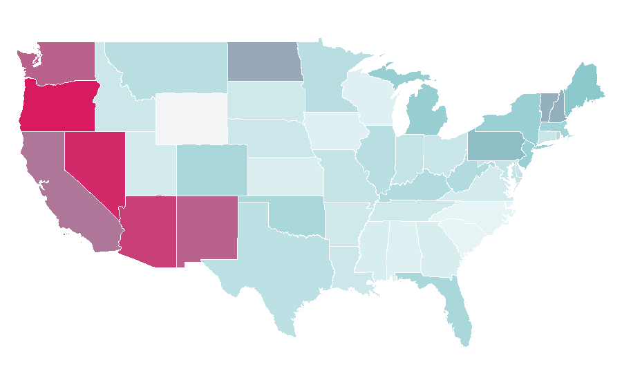 Affinity by region — Sourpuss Clothing, United States