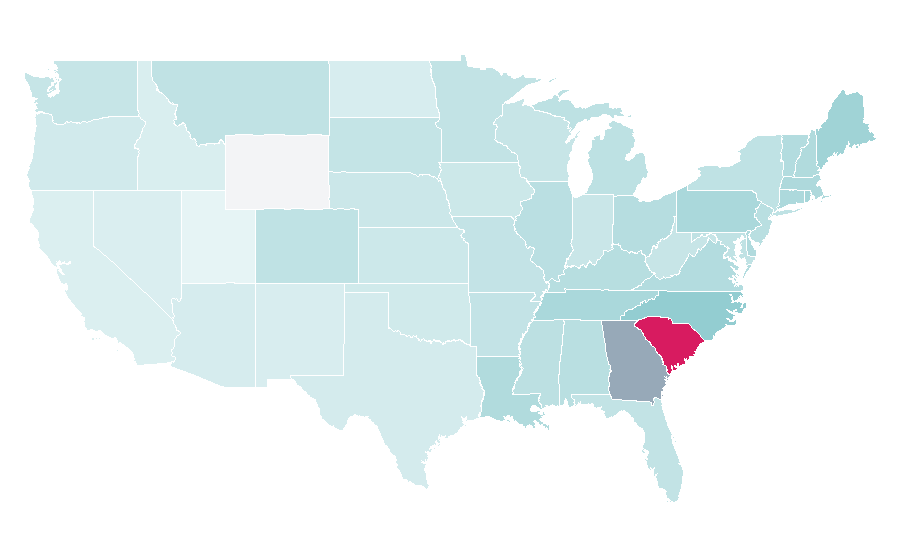 Affinity by region — Southern Charm, United States