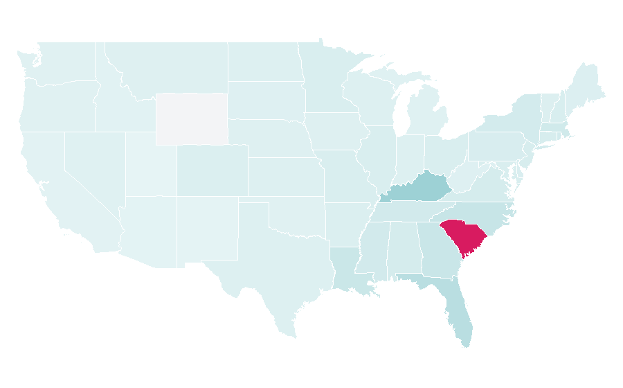 Affinity by region — Southern hospitality, United States